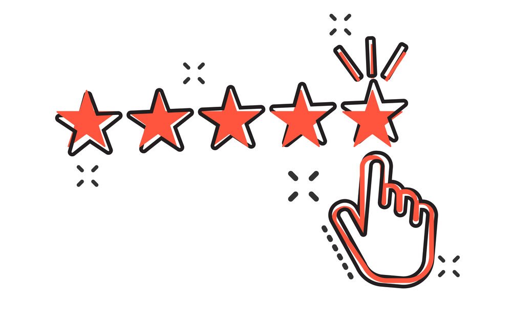 Five review style stars